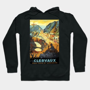 Clervaux, Luxembourg - Vintage Travel Poster Design Hoodie